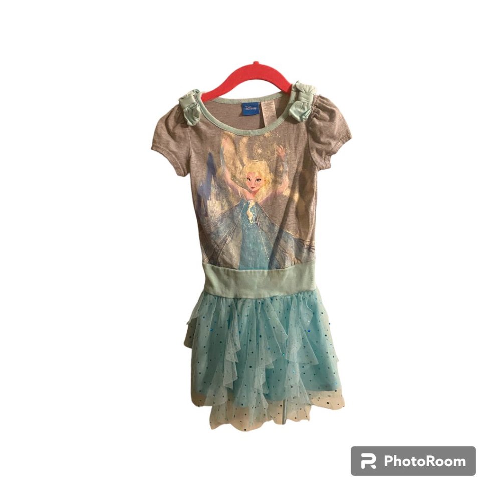 Disney Frozen Elsa girls sparkle‎ tutu dress sz XS 4-5